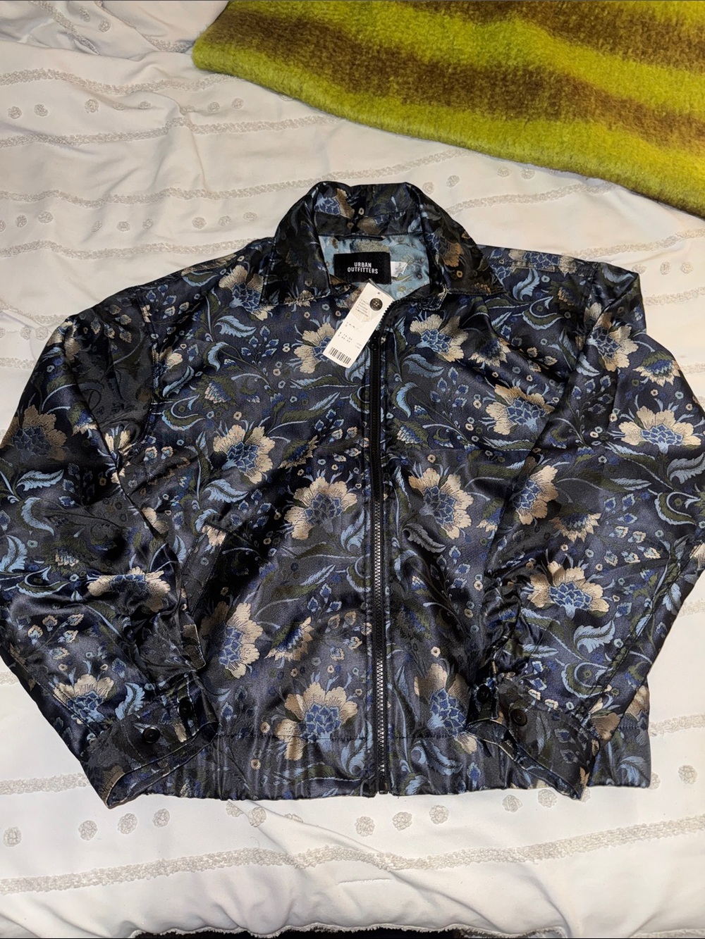 Urban Outfitters Floral Navy Jacket